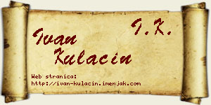 Ivan Kulačin vizit kartica